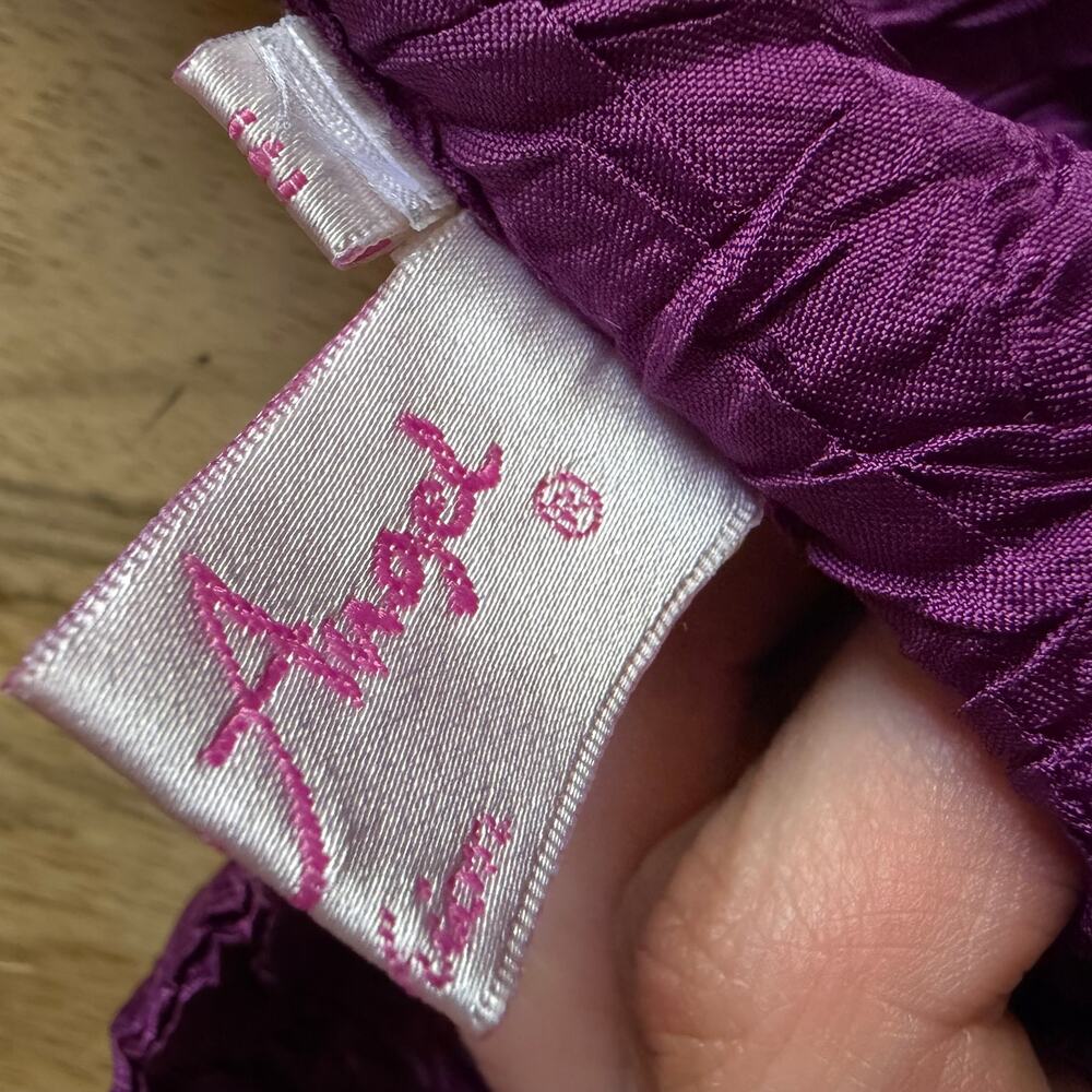 Y2K Pretty Angel Purple Crinkle Top Fairy Goth Whimsigoth - Picture 6 of 7